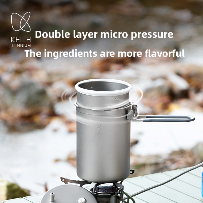 หม้ออัดแรงดันไทเทเนียมแท้ Keit - Camping Lightweight Cooking Pot บทวิจารณ์และราคา