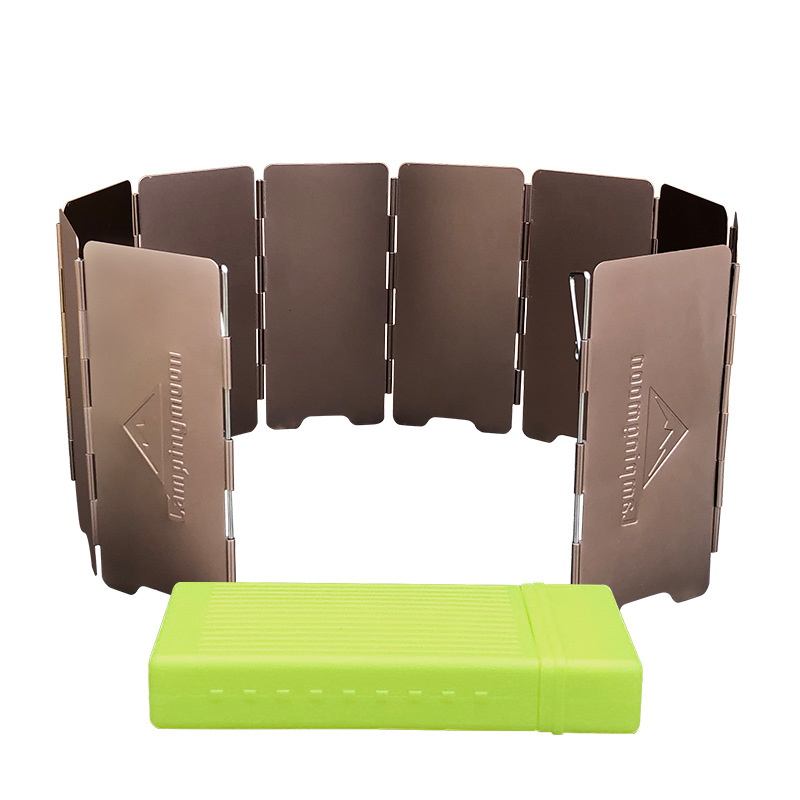 10 แผ่นสีบรอนซ์พับกลางแจ้ง Cam - Camping Cooking Windscreen บทวิจารณ์และราคา
