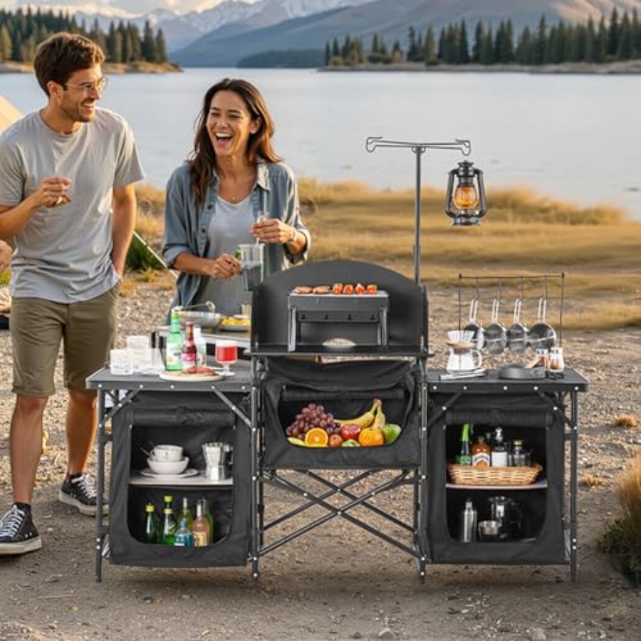 โต๊ะครัวแคมป์ปิ้ง, โต๊ะทำอาหาร - Camping Cooking Cupboard บทวิจารณ์และราคา