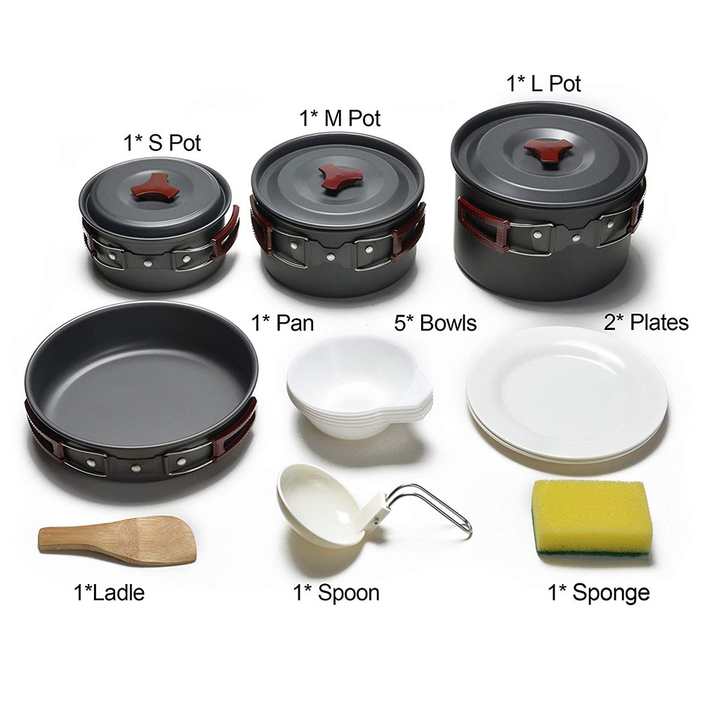 ชุดเครื่องครัวตั้งแคมป์กลางแจ้ - Camping Cooking Kits บทวิจารณ์และราคา