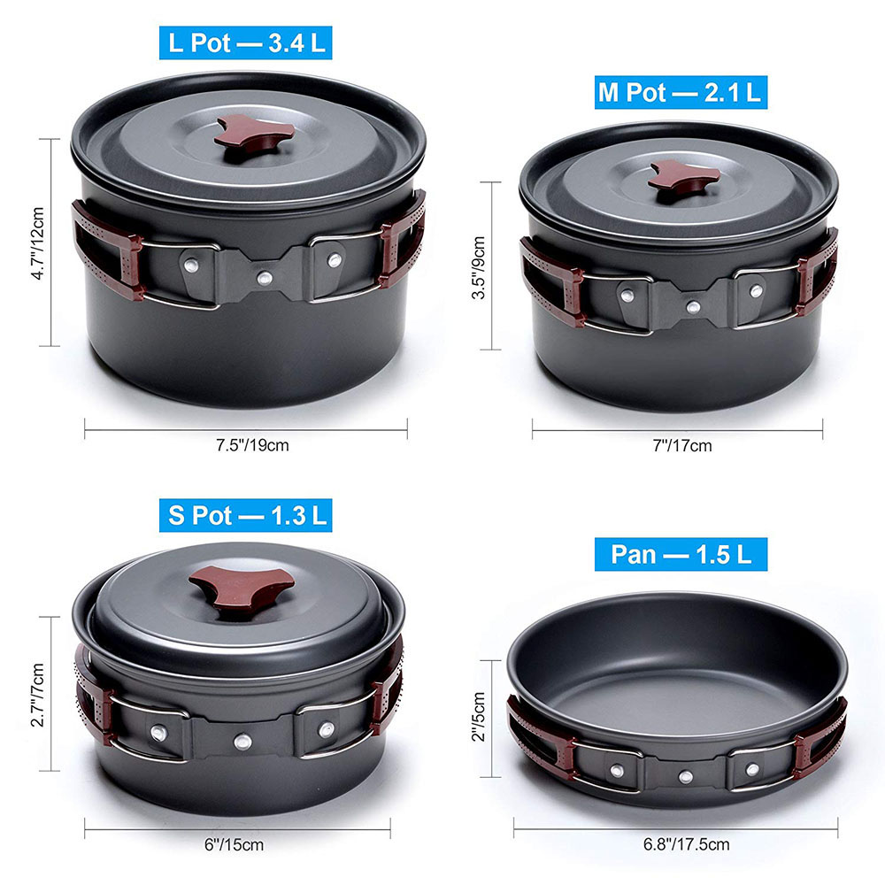 ชุดเครื่องครัวตั้งแคมป์กลางแจ้ - Camping Cooking Kits บทวิจารณ์และราคา