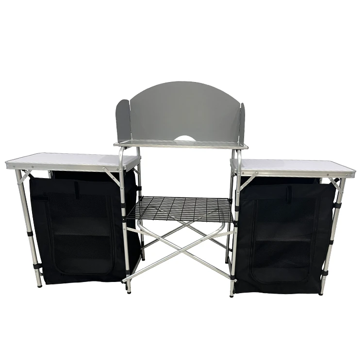 โต๊ะครัวพับได้อลูมิเนียมแบบพกพ - Camping Outdoor Cooking Table บทวิจารณ์และราคา