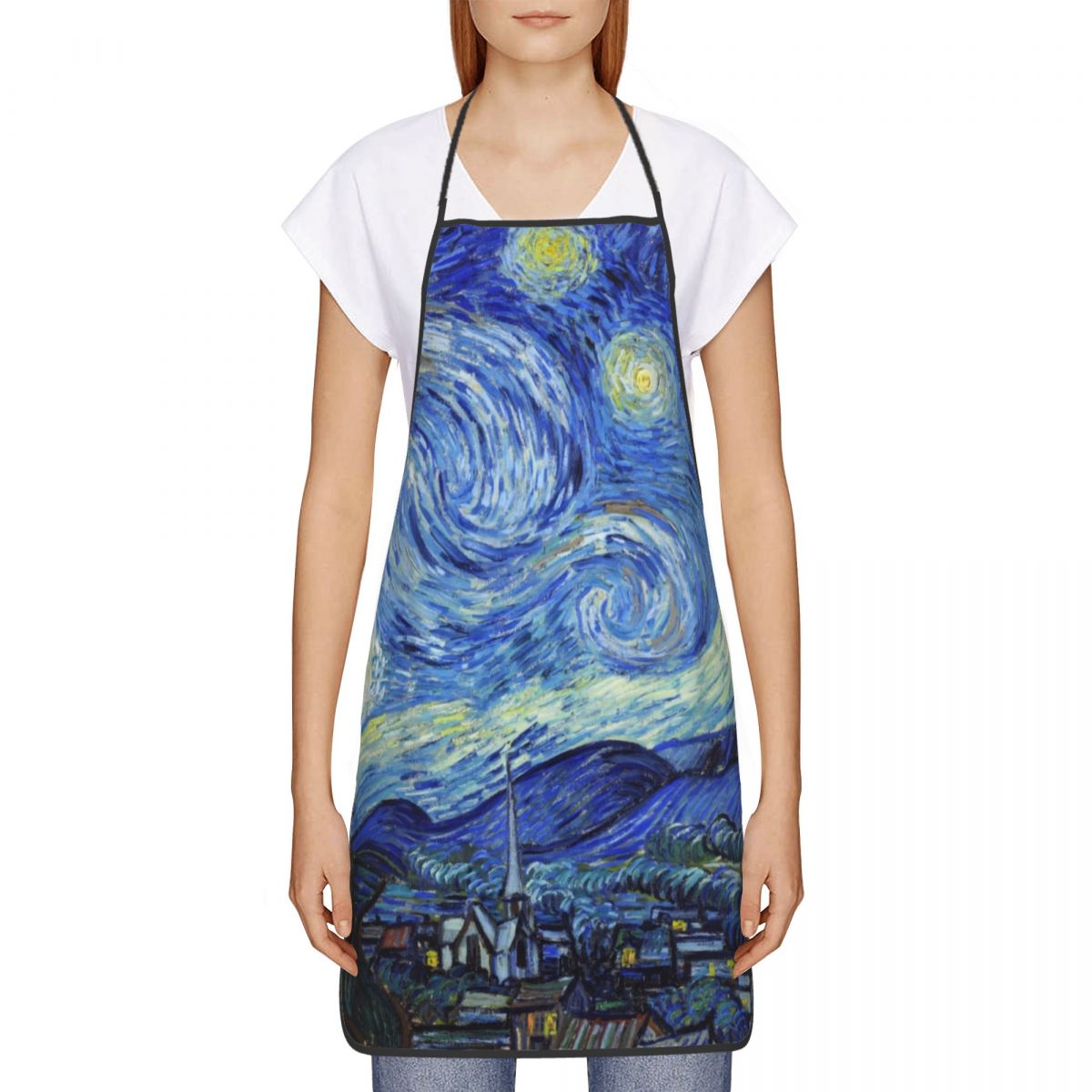 Bib Vincent Van Gogh Starry Ni - Camping Cooking Apron บทวิจารณ์และราคา