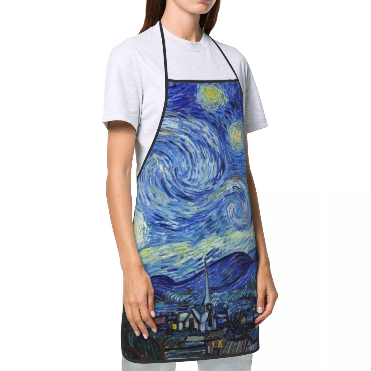 Bib Vincent Van Gogh Starry Ni - Camping Cooking Apron บทวิจารณ์และราคา