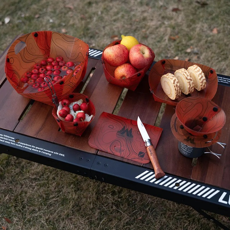 พับบนโต๊ะอาหารแบบพกพาชามจานชาม - Camping Cooking Tray บทวิจารณ์และราคา